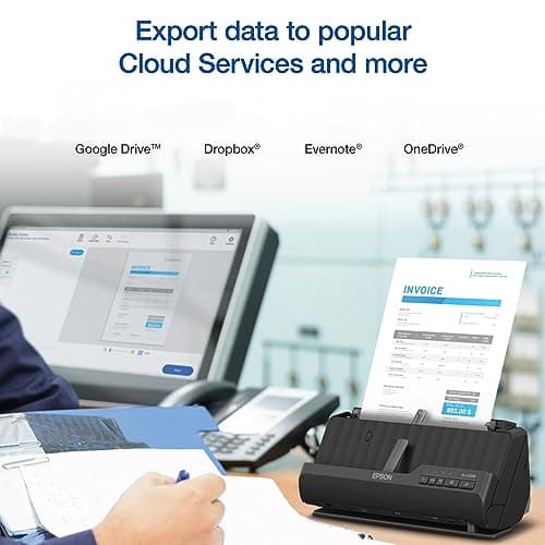 Epson Workforce ES-C320W - Wireless Compact Desktop Document Scanner - 2-Sided Scanning Auto Doc Feeder - Can Scan Paper and Cards - Black 8