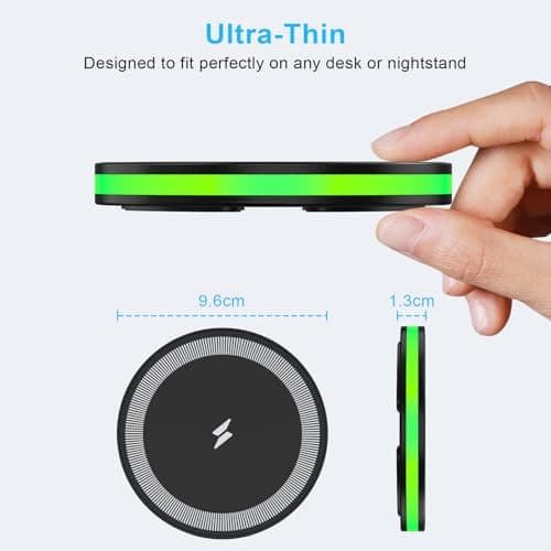 Wireless Charger Fast Charging Pad Android Charging Station Wireless Phone Charger for Android Samsung Galaxy S25 Ultra S25 Plus S25 S24 S23 S22 S21 S20 S10, iPhone 16 Pro Max Plus 15 14 13 12 5