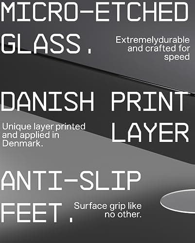 SkyPAD Glas 3.0 XL Gaming Mouse Pad with Cloud Logo | Professional Large Mouse Mat | 400 x 500 mm | Black | Special Glass Surface with Improved Precision and Speed 5