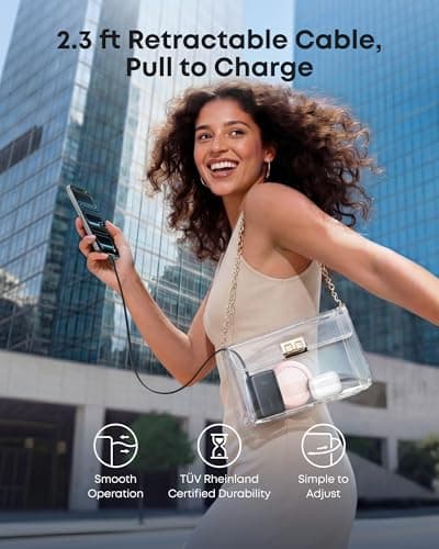 Anker Nano Portable Charger, 45W 10000mAh with 2.3 ft Retractable Cable, Compact Power Bank, Travel Essential Phone Battery Pack for iPhone 17/16 Series, iPad, Galaxy, Pixel, and More 5