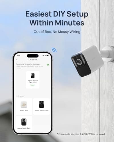 Anona Lucio 2.5K Security Camera Outdoor Battery Wireless with Solar Powered, Color Night Vision & 138° FOV, Multi-Object Detection, No Hub Needed, Two-Way Audio, IP67 7