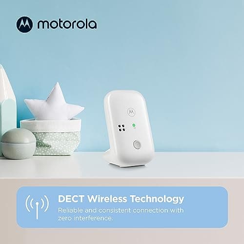 Motorola Nursery Baby Monitor, 1000ft Range PIP10 Audio Only, No WiFi Needed, Cry Detection, Alert Light, Portable Parent Unit for Easy Monitoring 6