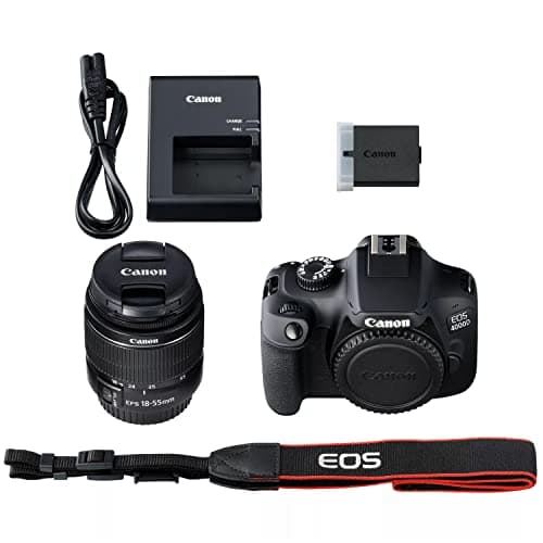 Canon EOS 4000D / Rebel T100 DSLR Camera w/EF-S 18-55mm F/3.5-5.6 Zoom Lens + 64GB Memory, Filters,Case, Tripod, Flash, and More (34pc Bundle) (Renewed) 9