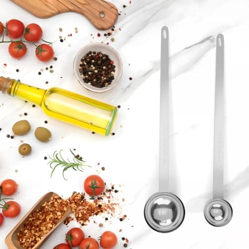 LEIFENY 1PCS 2 Tablespoon Coffee Scoop, 9.5" Long Handle Measuring Spoon, Two tbsp (30 ml) Stainless Steel Scooper 6