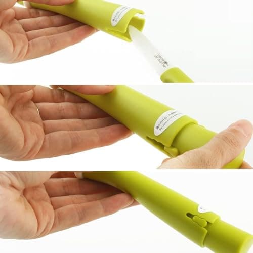 Green Ceramic Vegetable Fruit Knife & Peeler Gadget 2-in-1 Cook at home (Potatoes, Carrots, Apples, etc.) 6