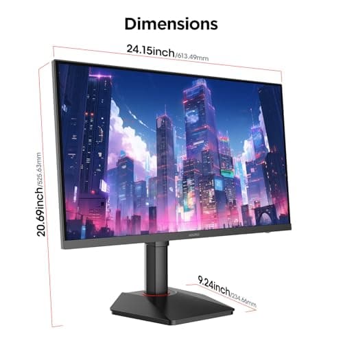 KOORUI 27 Inch Gaming Monitor, 1440p 320Hz Fast IPS PC Monitor, 1ms, HDR400, 98% DCI-P3, PIP/PBP Mode, Adaptive Sync Compatible, Ergonomic Stand, HDMI 2.1 & DisplayPort 1.4, VESA Mountable, G2721E 11