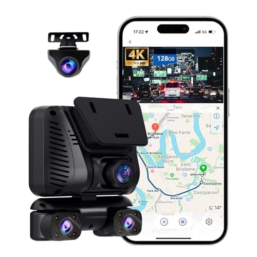 Driveye D9 4K Dash Cam with 5 Cameras – 4 Channel + 1 Baby Car Camera, Front and Rear, 360° View, IR Night Vision, Free 128GB Card & CPL, 5GHz Wi-Fi GPS, Voice Control, 24H Parking Mode, G-Sensor