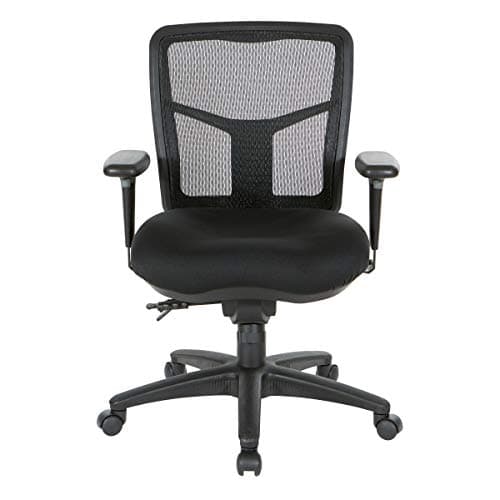 Office Star ProGrid Breathable Mesh Manager's Office Chair with Adjustable Seat Height, Multi-Function Tilt Control and Seat Slider, Mid Back, Coal FreeFlex Fabric 8