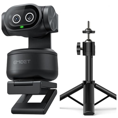 EMEET PIXY Dual-Camera AI-Powered PTZ Camera 4K and Desk Tripod
