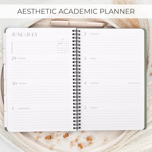 Aesthetic 2025-2026 Academic Planner - A Beautiful 7" x 10" Daily Planner for Women or Men with Weekly & Monthly Spreads For The 25-26 School Year - Runs From July 2025 - June 2026 8