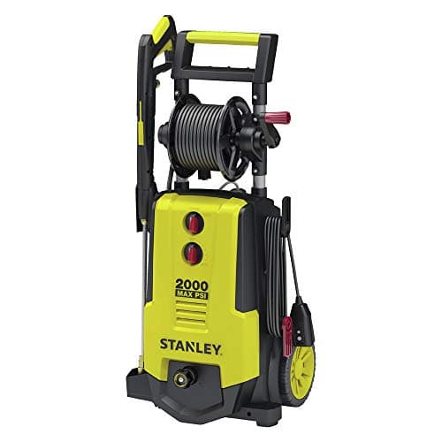 Stanley SHP2150 Portable Electric Pressure Washer, 2150 PSI, 1.4 GPM, 13 AMP, with Metal Lance, Foam Cannon, Quick Connect Gun, 25' Hose, 25lbs Yellow