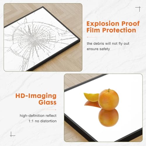 DUMOS Full Length Mirror 59"x17" Full Body Floor Mirror for Bedroom or Cloakroom, Can Stand Alone, Hang or Lean Against Wall, Tall Wall Mirror with Stand and Sleek Aluminum Alloy Thin Frame 5