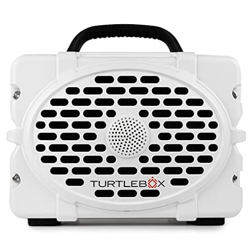 Turtlebox Gen 2: Loud! Outdoor Portable Bluetooth 5.0 Speaker | Rugged, IP67, Waterproof, Impact Resistant & Dustproof (Rich, Full Sound, Plays to 120db, Pair 2X for True L-R Stereo), White