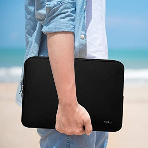 Naukay Laptop Sleeve Case, 15.6 Inch,Resistant Neoprene Notebook Computer Pocket Case/Tablet Briefcase Carrying Bag Compatible Asus/Dell/Fujitsu/HP/Sony/Toshiba/Acer- (Black) 6