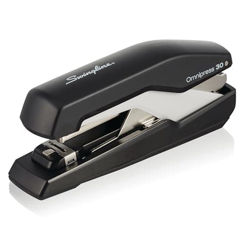Swingline Stapler, Omnipress 30 Stapler, "Press Anywhere for Easier Use", 30 Sheet Capacity, Black/Gray (5000585A)