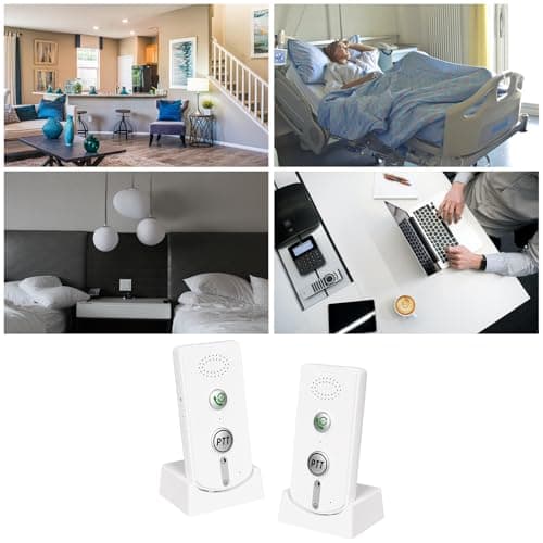 Pumwoy 2 Way Wireless Intercom for Home Hospital Hotel,1000m Range Indoor Intercoms Wireless(White), JY00024 6