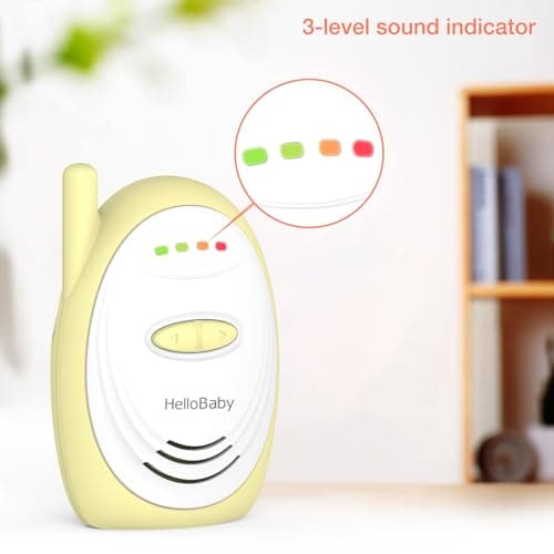 Hellobaby Audio Baby Monitor with 1000ft Range, Volume Control, Portable 2.4GHz Digital Wireless Baby Monitor, Audio Surveillance for Baby with High-Sensitivity Mic, USB Connection, HB168 5