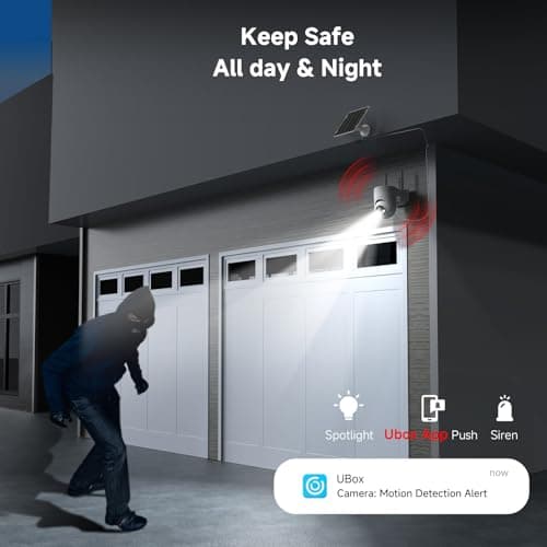 Oculview 2K Solar Security Cameras Wireless Outdoor, 2PCS Outdoor Camera Wireless with 360° View, Cameras for Home Security with Color Night Vision, Only Support 2.4GHz Wi-Fi 6