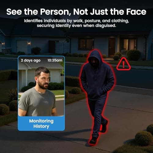 aosu 4K Security Cameras Wireless Outdoor System, 4-Cam Kit with aosuCortex AI, Face Recognition & Behavior Detection, Dual Solar Power, Expandable Up to 16TB, No Monthly Fees for Home Surveillance 6