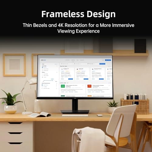 KTC 24 inch Monitor - 1080P Monitor, 100Hz FreeSync Gaming Moniter with HDR10,VESA Mountable, Adjustable Tilt, ZeroFrame Design, HDMI,VGA,Earphone Ports, PC Monitors for Office 7