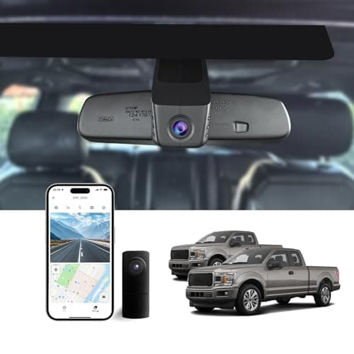 KBSYNT Front 4K & Rear 1080P Dash Cam for Ford F150 2018-2025 F250/F350/F450 Super Duty 2020-2026 XLT King Ranch Lariat Raptor Tremor Limited Platinum (Model A),OEM-Style,2160P UHD Video,128GB Card