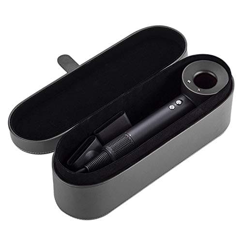 Meijunter (Black) PU Leather Hard Case Compatible with Dyson Supersonic Hair Dryer,Travel Portable Case Cover Bag Storage for Hair Dryer 4