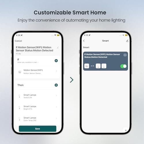 TREATLIFE WiFi Motion Sensor, 2.4GHz PIR Motion Sensor for Alarm System, Smart Home Automation, Trigger Lights & Scenes, Wide Range Detection, APP Real-Time Alerts, No Hub Required 7