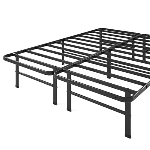 Zinus Rumi 14in Queen Metal Bed Frame, Quick Assembly SmartBase® Mattress Foundation, Heavy Duty Sturdy Steel with No Box Spring Needed, Eco-Friendly Packaging, Black 10