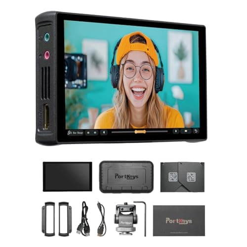 Portkeys PT5 III Camera Monitor Touchscreen 5.4" 800nits Field Monitor with USB 3.0 Type-C Port Support Waveform, Histogram, Peaking, False Color, and 3D LUT Function for DSLR Camera with Sunshade
