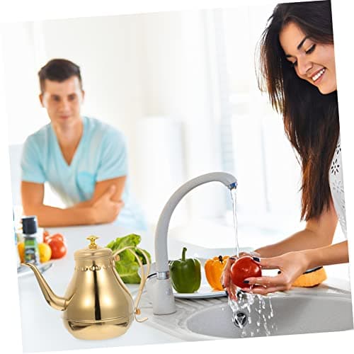 LABRIMP Electric Tea Kettle 1.2L Gold Teapot Stainless Steel Kettle Tea Kettles Stovetop Anti-Scald 6