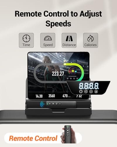 4-in-1 Walking Pad with 10% Incline, Portable Under Desk Treadmill, Foldable Treadmills for Home and Office, 2.5 HP Quiet Walking Pad Treadmill with 300 LBS Capacity 5