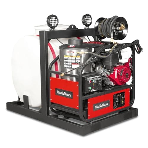 MechMaxx 4000 PSI 4 GPM Honda 389CC 11.7HP E-Start Engine Hot Water Pressure Washer Skid Mounted with 175 Gal Tank, HPW40HT