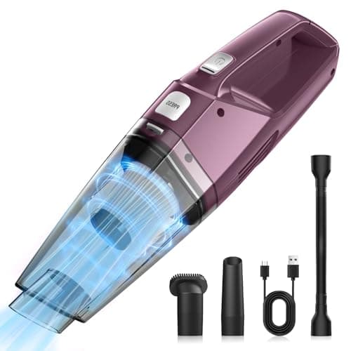 Bossdan Car Vac Portable with 8KPA & Multi Accessories & Low Noise, Lightweight Hand Held Vacuum Cordless Rechargeable for Car/Home/Dust/Pet Hair