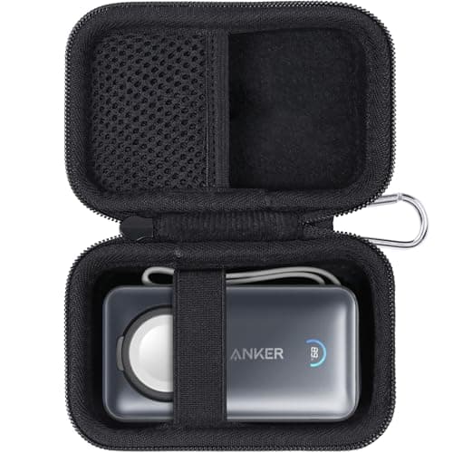 khanka Hard Travel Case Replacement for Anker MagGo Power Bank for Apple Watch, 10000mAh Compact Battery Pack,Case Only. (Black)