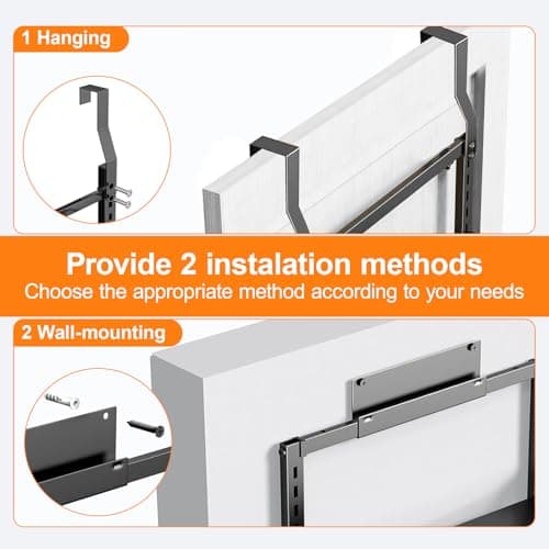 Clothink 8 Tier Over the Door Pantry Organizer 2 IN 1 Hanging or Wall Mounted Spice Rack with Adjustable Basket,Heavy Duty Seasonning Storage Shelf for Kitchen Pantry and Bathroom 7