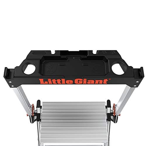 Little Giant Ladders, Jumbo Step, 2-Step, 2 foot, Step Stool, Aluminum, Type 1AA, 375 lbs weight rating, (11902), Silver 14