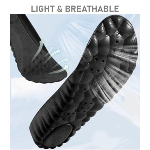 VivoFoot 2 Pair Foam Insoles, 4D Cloud Soles, Anti-Fatigue Pain Relief Work Sports Running Comfort Shoe Inserts, Trim to Fit Replacement Pads for Men Women(Men 7-11,Black) 6