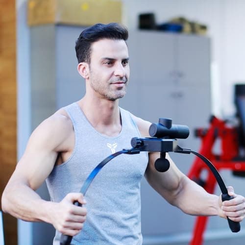 GREENTEC Massage Gun Holder for Hard to Reach Areas. Relieve Muscle Pain in Shoulders, Upper Back, Lower Back, Legs. Compatible with Most Massage Guns. Unlock Full Body, Deep Tissue Relief 8