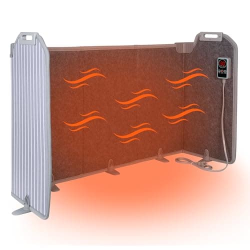 Panel Space Heater for Office/Home Quiet, Portable Electric Space Heater Warmer, Under Desk Heater for Legs Feet Knee, Foldable Foot Warmer with Thermostat Auto Shut Off, 12H Timer