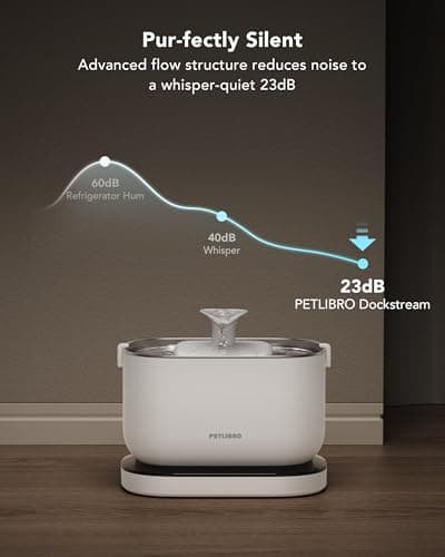 PETLIBRO Cordless Cat Water Fountain, Rechargeable Battery Operated Wireless Pet Water Fountain, 2.5L/84oz Cat Water Dispenser for Drinking with Quiet Pump Stainless Steel Tray Easy Clean BPA Free 5