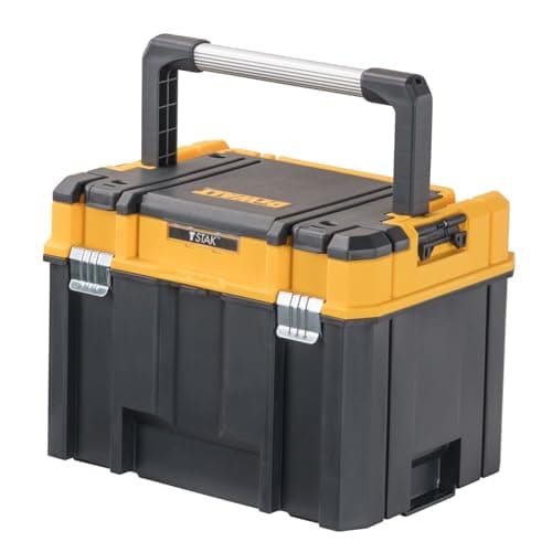 DEWALT TSTAK Tool Box, Deep, Long Handle, Extra Large Design, Fixed Divider for Tool Organization, Water and Debris Resistant (DWST17814)