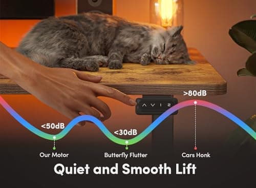 FEZIBO Electric Standing Desk, 60 x 24 Inches Height Adjustable Stand up Desk, Sit Stand Home Office Desk, Computer Desk, Rustic Brown 5