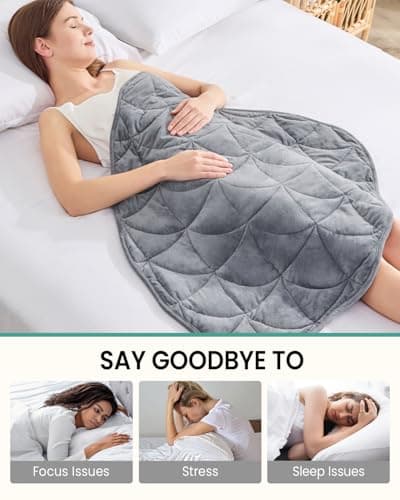 immtree Weighted Lap Blanket for Adults 5lbs, Small Weighted Blanket for Travel, Calming, Relaxing, Sleeping, Napping, All-Season Weighted Lap Pad-Machine Washable-30 x40 XXL Size for Full Coverage 5