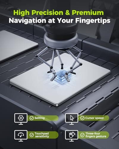 seenda Trackpad, External USB Touchpad High Precision Aluminum Track Pad with Multi-Touch Navigation Plug and Play for Windows 11/10 Desktop/Laptop/Notebook Computer PC (White) 6