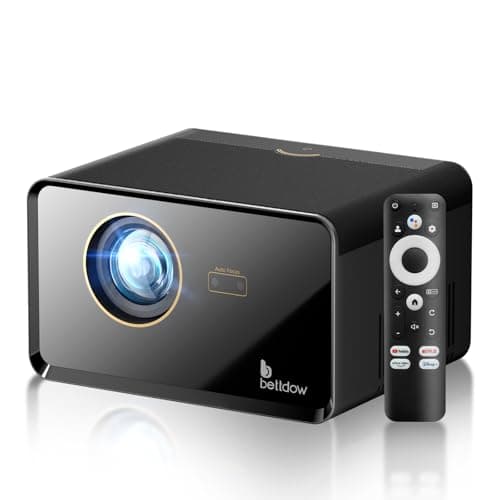 BETTDOW for Netflix Officially Licensed 4K Support Smart Movie Projector with WiFi 6 and Bluetooth,Native 1080P,1000 ANSI,MAX 300" Display,Auto Focus & Keystone