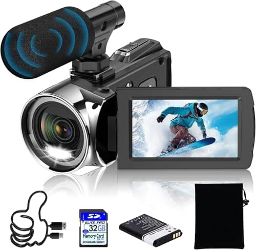 Weochi Video Camera Camcorder Ultra HD 2.7K 42MP Digital Cameras Recorder for YouTube TikTok 3 Inch 270 Degree Rotation Screen, Black