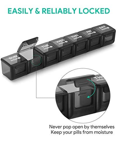 TookMag Monthly Pill Organizer 28 Day Pill Box, Large Medicine Organizers 4 Weeks, One Month Pill Box Pill Case Travel Pill Organizer with Dust-Proof Container for Pills/Vitamin/Supplements 5