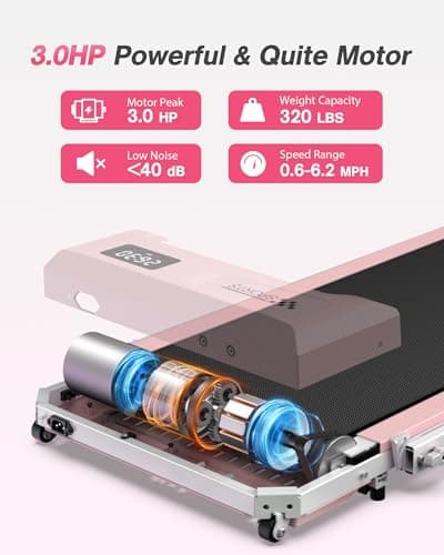 WELLFIT Foldable Treadmill with Incline, 320 LBS Capacity Walking Pad with Handle Bar, Portable Walking Pad Treadmills for Home, Under Desk Treadmill with App & Remote Control, Wide Belt, LED Display 6