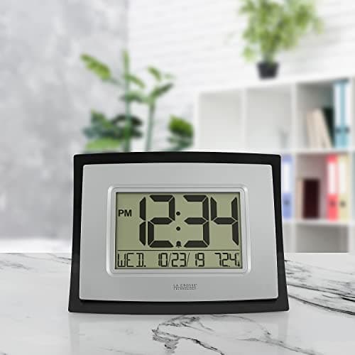 La Crosse Technology Wall/Table Clock, 6.85-inch H x 8.66-inch W x 0.95-inch D (WT-8002U) (WT-8002U-INT) 6