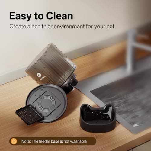 PETULTRA Automatic Cat Feeder WiFi- 5Ghz Cat Food Dispenser with APP Remote Control- Auto Pet Feeder for Small Dog Indoor- Easy to Set Up and Clean- Dual Power with Desiccant Bag Keep Fresh 7